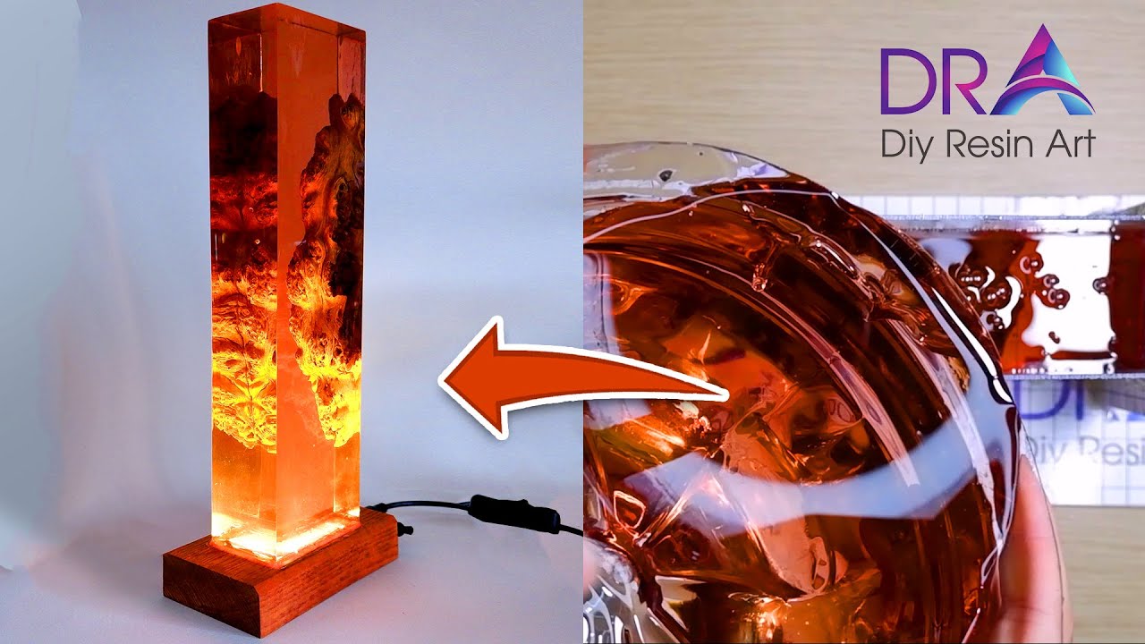Beautiful Color Epoxy Resin lamp Art with DRA | Diy Resin Art - YouTube