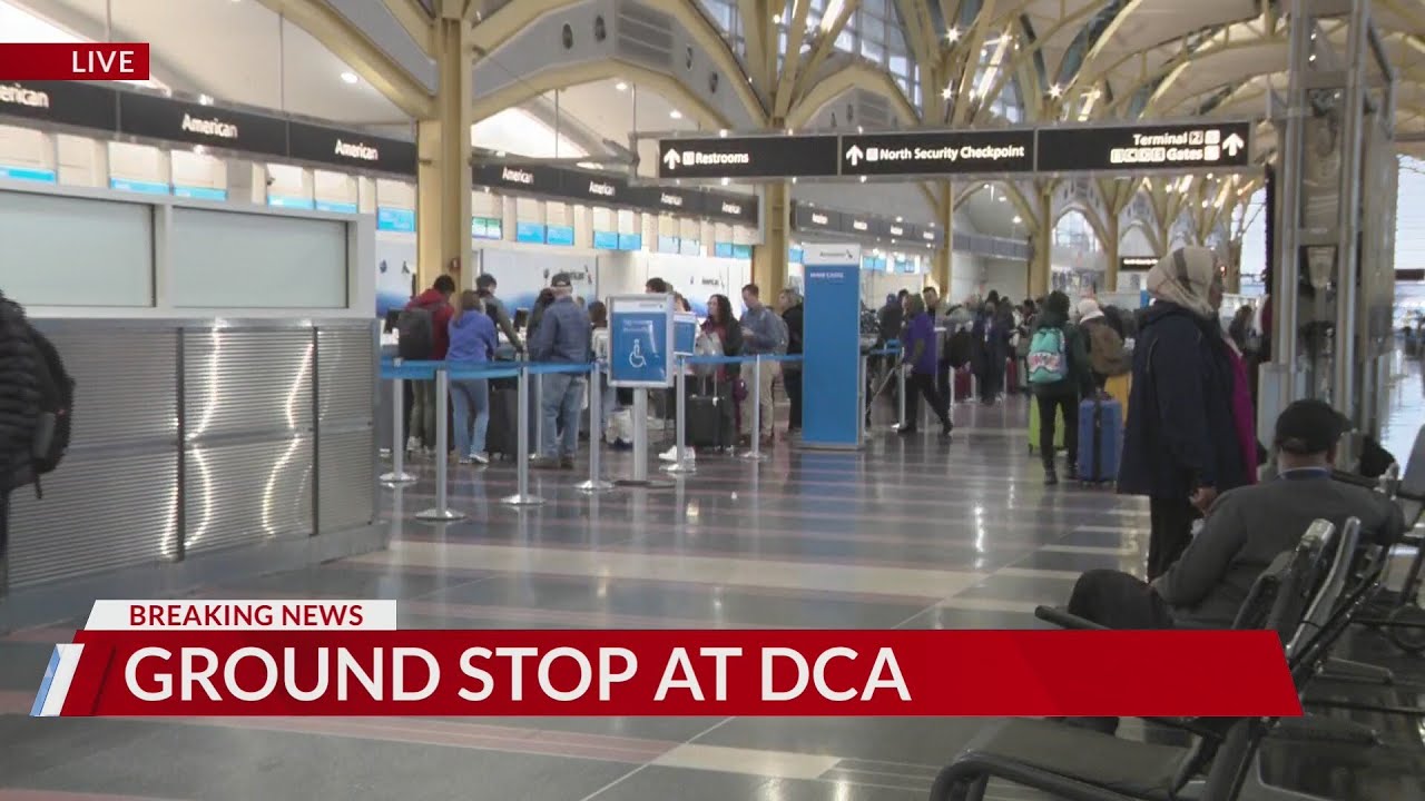 FAA issues ground stop at Reagan National Airport YouTube