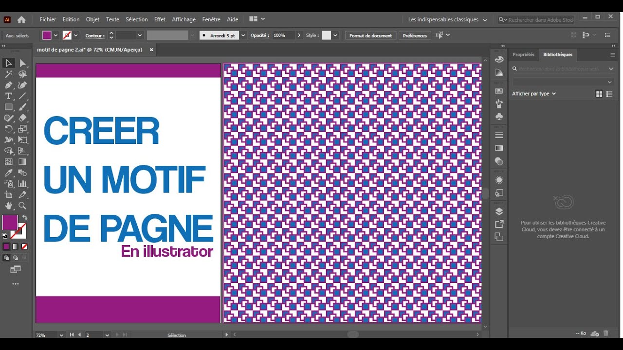 Découvrez Comment Créer des Motifs de Pagne Moderne avec Illustrator 2025 ! ✨