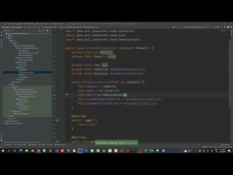 21 - Stack implementation using Locks - Follow Up 2 - SOLUTION - Code Demo 1