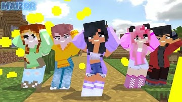 COUPLE DANCE | CHICKEN WINGS MEME | GANGNAM STYLE DANCE | MAIZEN, EIN, APHAMU - Minecraft Animation
