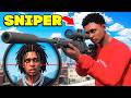 I Spent 24 Hours in the HOOD with a SNIPER in GTA 5 RP..