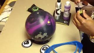 How to do a dual angle layout on a bowling ball
