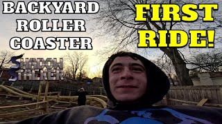 My First Ride on the Backyard Roller Coaster! | Shadow Stalker 2023