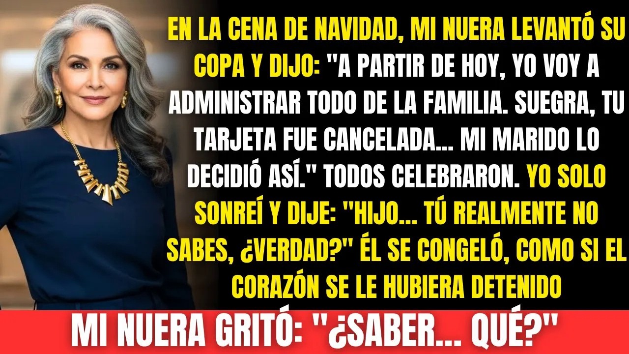 Mi nuera dijo que controlaría todo en la cena de Navidad  Yo sonreí “Hijo… ¿tú no sabes”