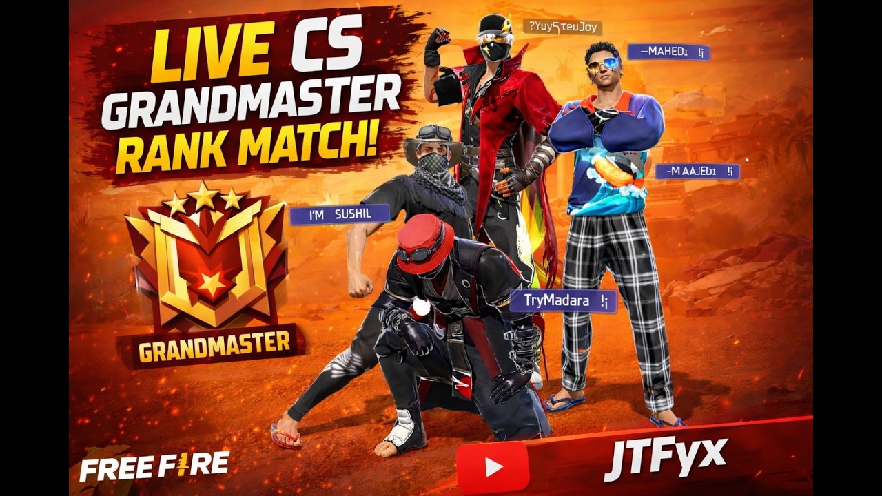 LIVE 🔴  FREE FIRE CS/BR MATCH  -JTFyx