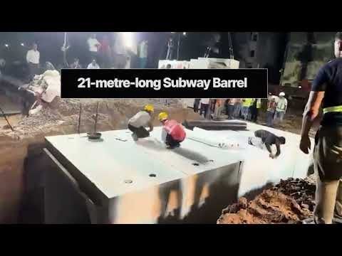 All it took 7 hours 15 minutes to install a new subway!📍 Vastrapur, Ahmedabad#railway #construction