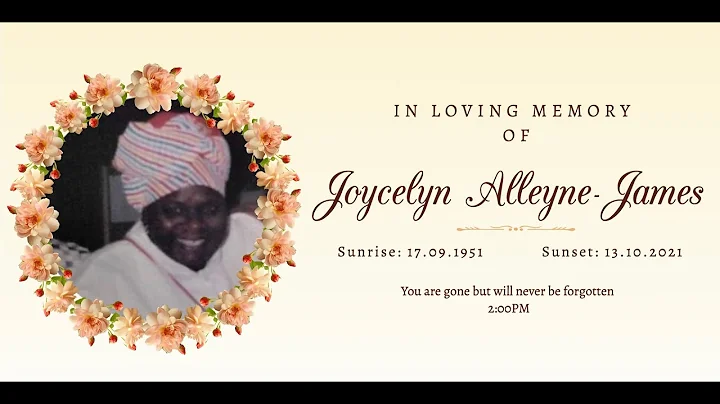 Celebrating The Life of Joycelyn Alleyne-James