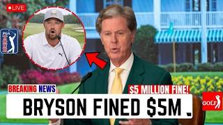 SHOCKING! Masters Officials SLAP Bryson DeChambeau With $5M Fine — Biggest Penalty in Golf History