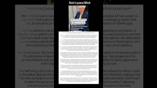 Mitch rest in peace #mitchmcconnell  #sad #death #obit #obituary