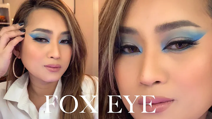 EASY Fox Eye Soft Blue Makeup Look | Cecile G