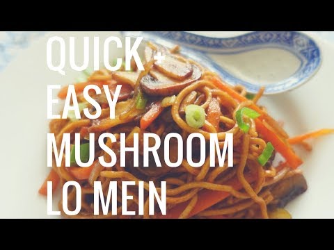 Mushroom Lo Mein (Asian Stir-Fry Noodles w/ Soy Sauce & Veggies)