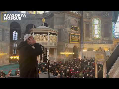 Ayasofya Camii'de Müezzin İbrahim Altuntaş'tan Cuma İç Ezanı 4K