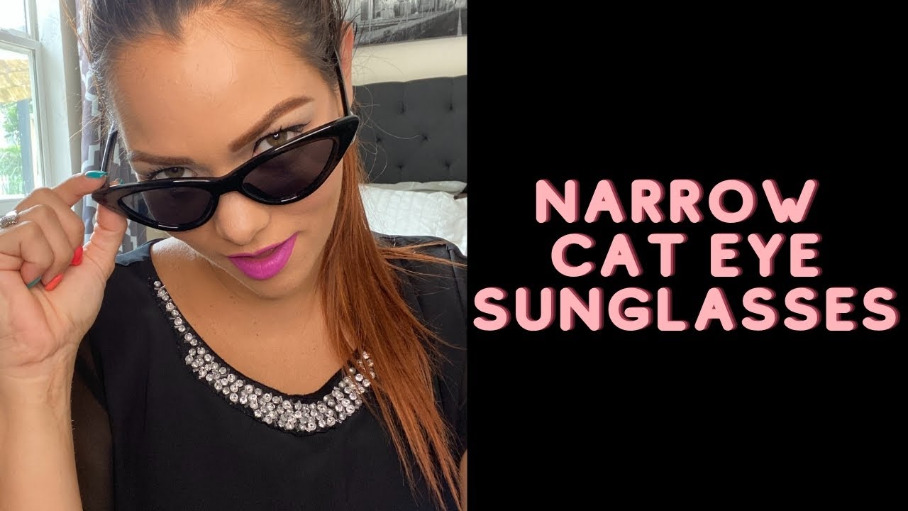 Sojos narrow cat eye sunglasses