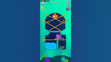 Fish Rescue pull pin puzzle Level 190 walkthrough Gameplay android Mobile