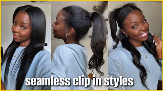 Viral Clip in Hairstyles on Silk Pressed Hair | ft. Better Length