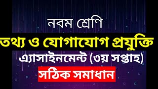 Class 9 ICT Assignment Solution | 3rd Week
