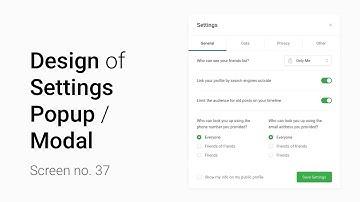 Design of Settings Popup/Modal (Dashboard UI Kit 3.0)