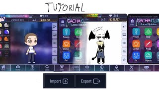 Tutorial on how to Import and Export OC's