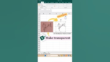 Set the scanned signature background transparent in Excel. #excel