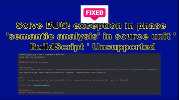 How to Solve BUG! exception in phase 