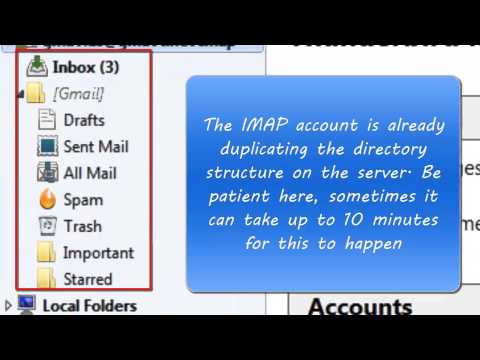 Процедура преобразования учетной записи Thunderbird Pop в IMAP