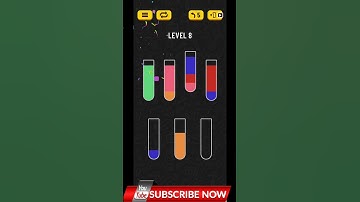 Water shot puzzle || Level 8 || How to play puzzle game || #shorts #watersortpuzzle #zpuzzle