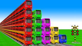 【踏切アニメ】複雑な電車 Trains Thomas Climbing Pynamid 2026 🚍 Fumikiri 3D Railroad Crossing Animation #train #1