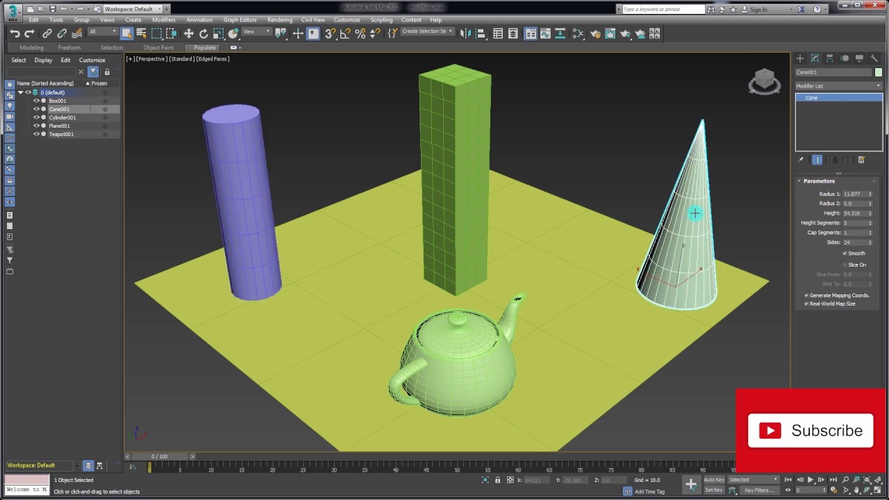 3ds max 2019 #2 Select Object Tool #3dsmax - YouTube