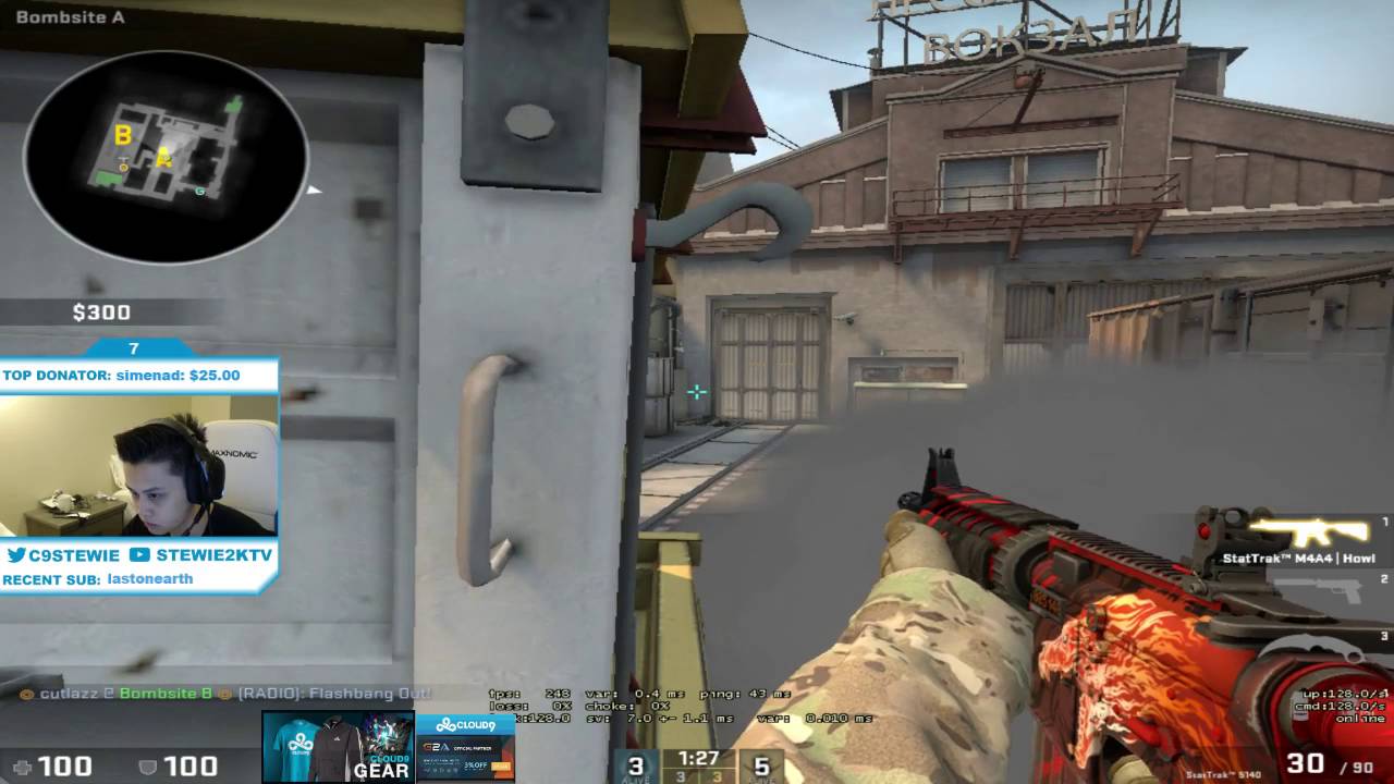 CS:GO Stewie2k plays ESEA FT Swag,Dazed,Androix23,Uber,Silent,desi 20160702