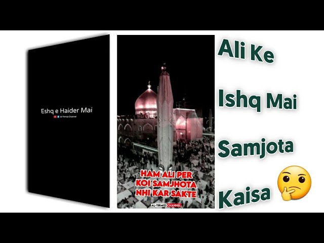 Ali Ka Ishq Status | Moula Ali Poetry | Shayri | Syed naimath Ullah Hussaini Qadri | Syed Nematullah class=