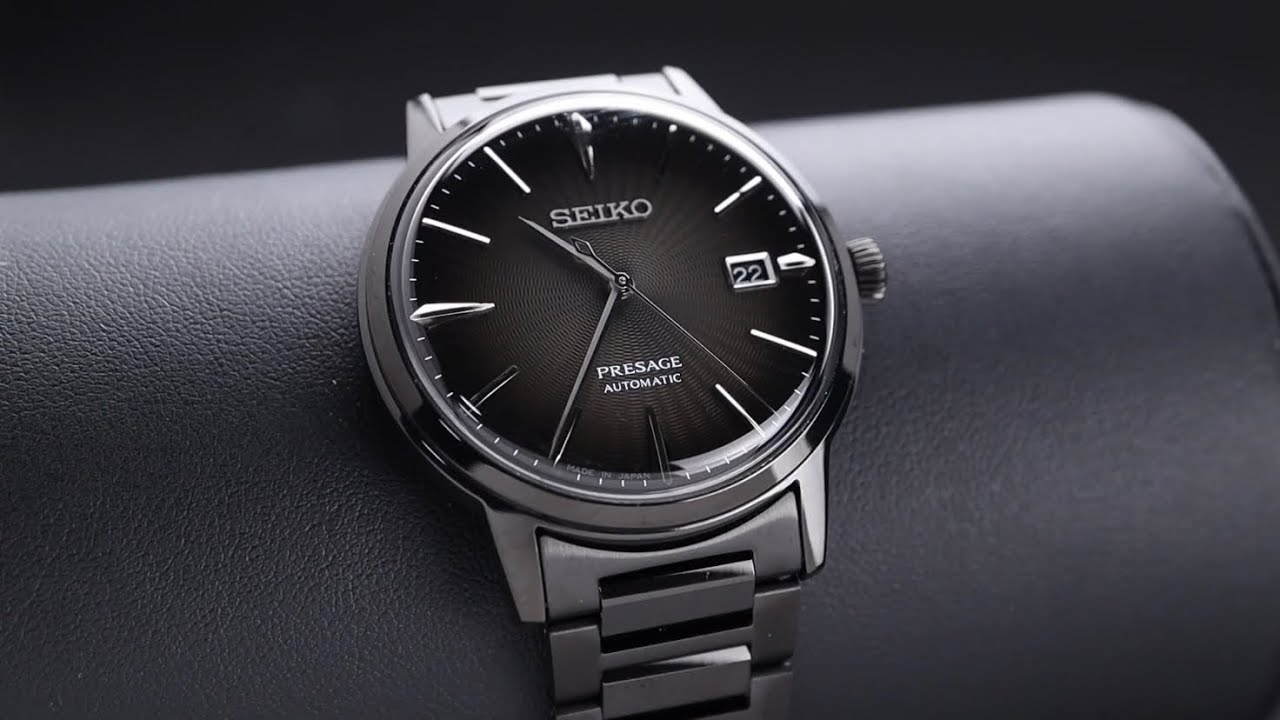 All New Seiko Presage Black Cocktail Time! SRPJ15 - YouTube