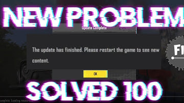 the update has finished. please restart the game to see new content how to fix solved 100%