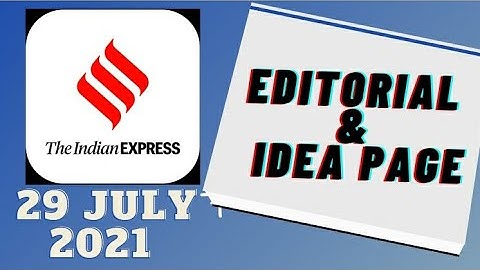 29th July 2021 | Gargi Classes Indian Express Editorial Analysis/Discussion