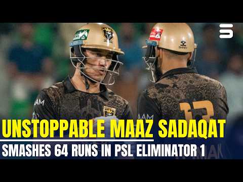 Unstoppable Maaz Sadaqat Smashes 64 Runs in PSL Eliminator 1 | HBL PSL 11 | MZB1H