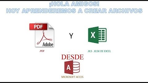Exportar Datos a Excel Desde Access (.xls, .xlsx) \ Exportar Informes de Access a PDF