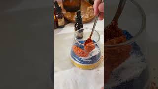 Sand Candle Tutorial💛💙🧡⏳#sand #sandcandle #candles #candlemaking #tutorial #gift #candlelover
