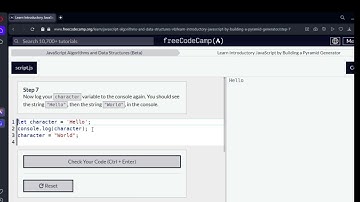 freeCodeCamp Learn Introductory JavaScript by Building a Pyramid Generator Part 7
