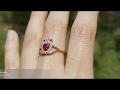 Claddagh ruby engagement ring by 3d heraldry