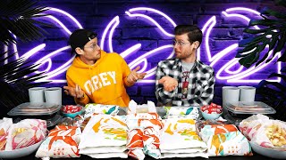 The Taco Bell “Veggie Cravings” Menu Challenge! (x6) | 22,000 Calories | Twins vs. Food