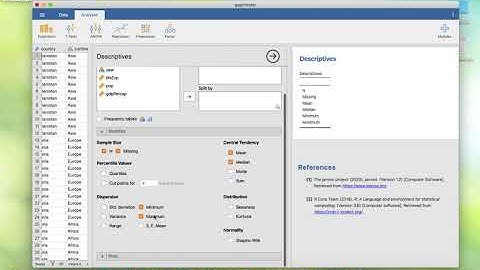 Intro Lab: Opening a dataset in JAMOVI