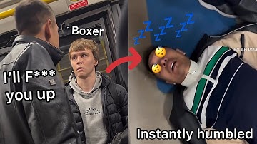 Fake "Tough Guy" Picks A Fight With The WRONG Guy - INSTANTLY HUMBLED