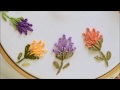 Flores em ponto Margarida, Embroidery Daisy stitch flowers