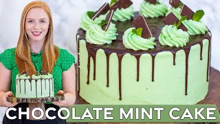 Decadent Mint Chocolate Cake with Chocolate Ganache & Mint Buttercream