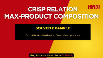 Max -Product Composition || Crisp Relation || Explained with Solved Example || Soft Computing
