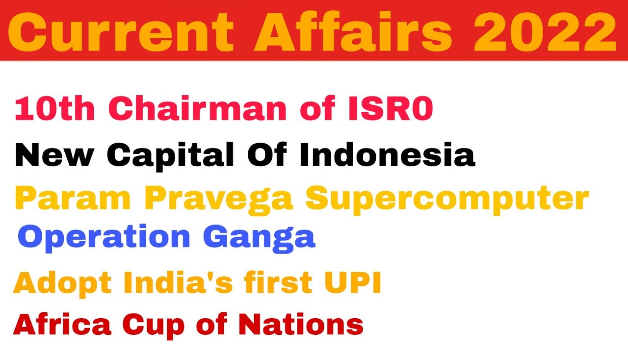Current Affairs 2022 | Part 1| Jan to Nov Current Affairs McQs 2022 | Gk 2022
