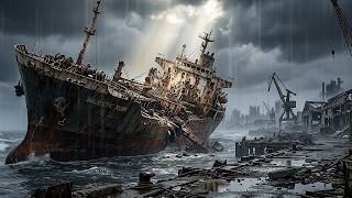 Post-Apocalyptic Ambient Music for Sleep &amp; Focus | Ruined Harbor After Humans