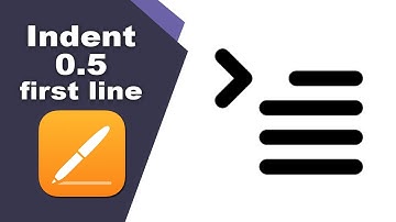 How to indent 0.5 on the first line in Apple Pages for iCloud