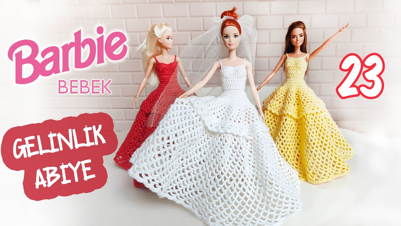 Barbie Bebek Kıyafet 23 - Gelinlik, Abiye