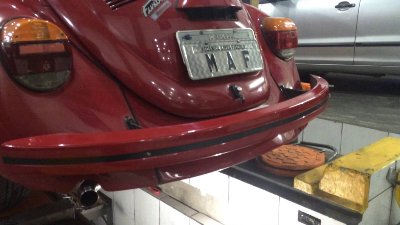 Escapamento Inox MAF Fusca Itamar - 2 1/2 fixado no coletor original (sem catalizador)